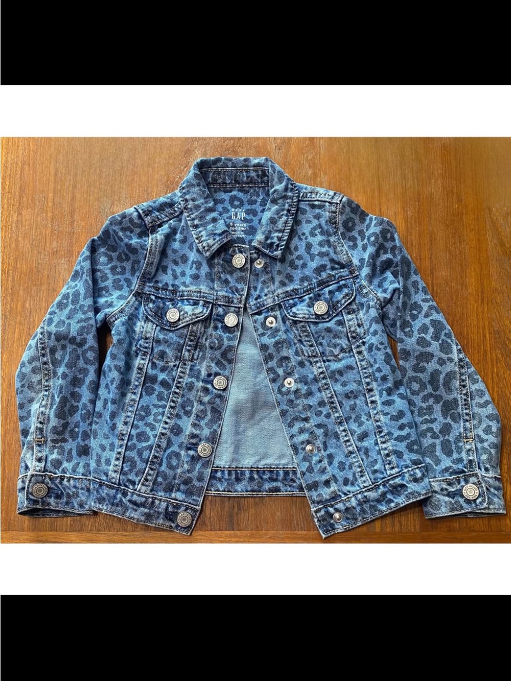 Baby GAP Blue Leopard-Print Denim Jacket for Kids